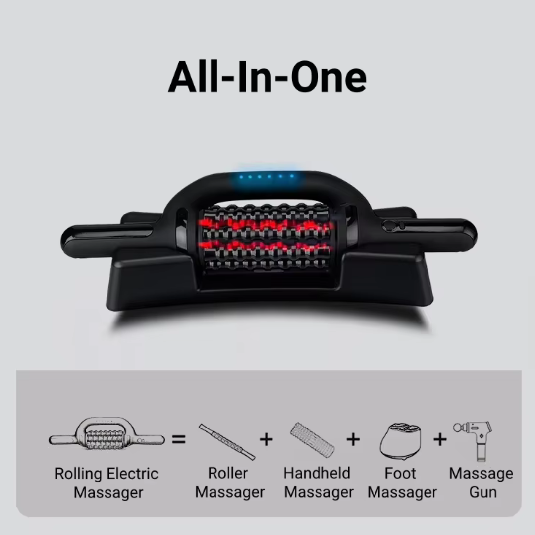VYRA PRO™ THE NEW ADVANCED POWER VX DEEP TISSUE 360 RED LIGHT CONTOUR ROLLER
